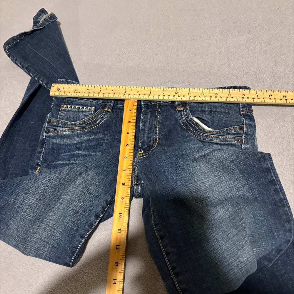 Calvin Klein Jeans Womens Size 6 Blue Flare Leg Low Rise Denim Medium Wash Y2K - Picture 4 of 9